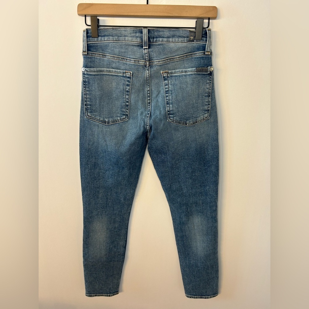 7 For All Mankind Women’s Ankle Skinny Jeans in Sloane Vintage Wash, Size 26 - Picture 5 of 13